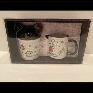Mickey Mouse Holiday Sketchbook Cream and Sugar Set